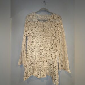 Elegant Cream Knit Mini Dress